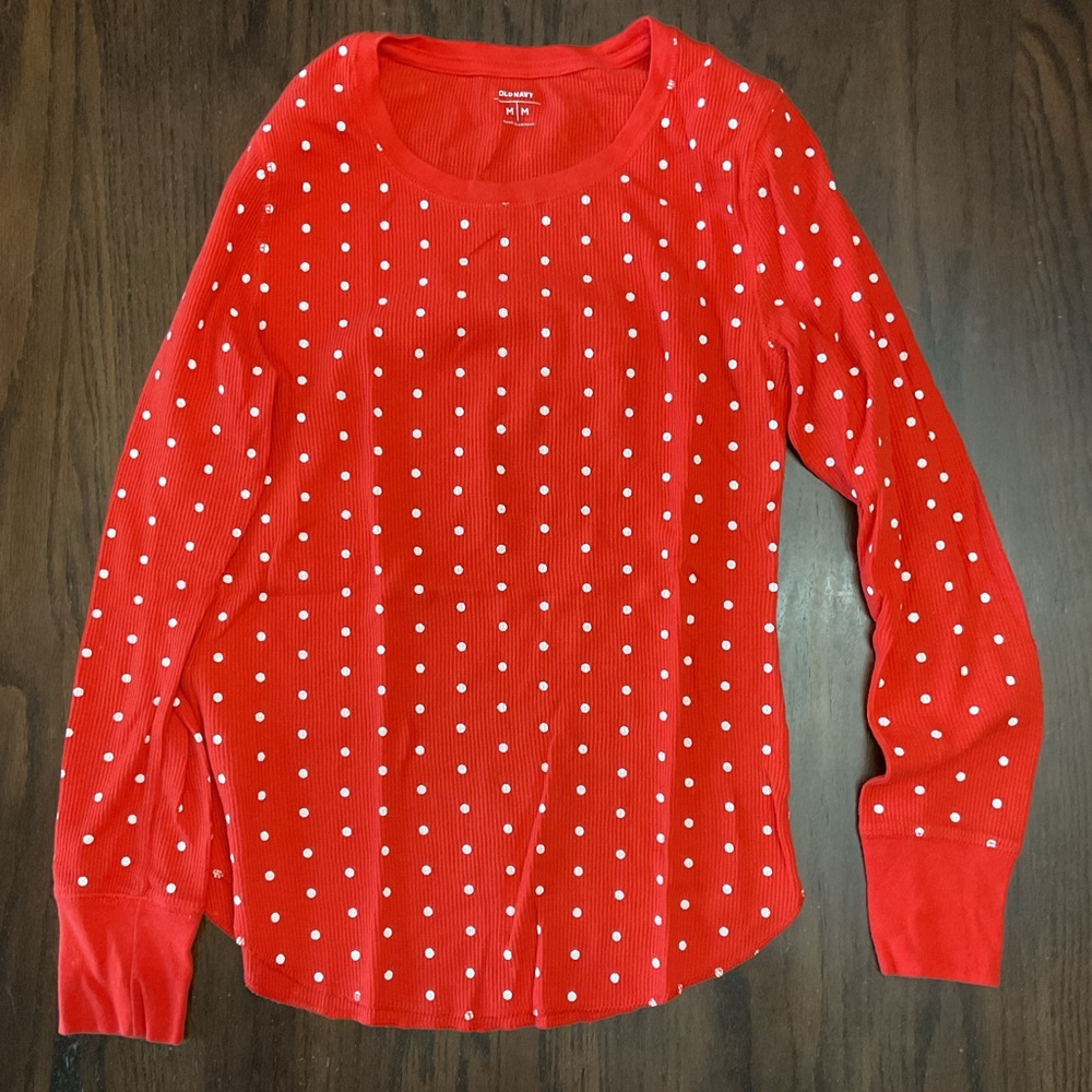 Old Navy Red Top with White Dots